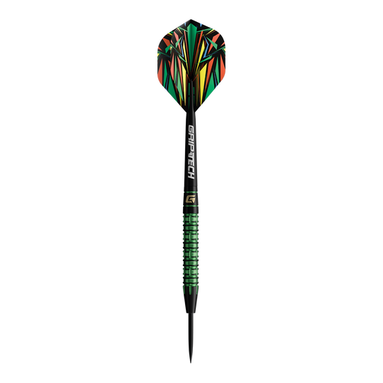 GOAT Athlete Green Tungsten Steel Darts Abgebildet sind die GOAT Athlete Green Tungsten Steeldarts. Die Darts bestehen aus grünem Wolfram und sind für professionelle Spieler geeignet.