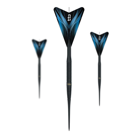 Caliburn TTD Complete Titanium T3 Black Steeldarts - 7g Das Foto zeigt ein ganzes Set der Caliburn TTD Complete Titanium T3 Black Steeldarts, 7g. Es ist ideal für anspruchsvolle Dartspieler geeignet.