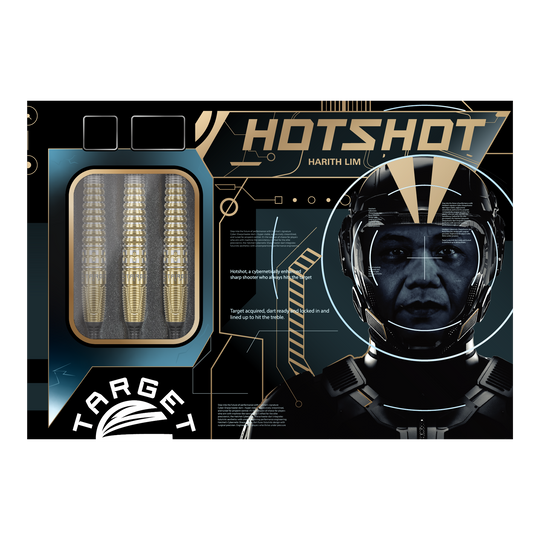 Die Target Japan Prime Series Harith Lim HotShot GEN3 Softdarts - 18g werden gezeigt. Diese Softdarts zeichnen sich durch ihr schlankes Design aus.