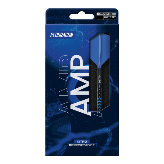 Abgebildet sind die Red Dragon Amp Tapered Softdarts mit einem Gewicht von 20g. Die Pfeile besitzen ein schlankes und modernes Design.