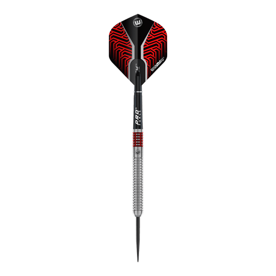 Abgebildet ist das Produkt Winmau Team 360 Lewis Cook Steeldarts - 23g. Die Steeldarts werden aus einer anderen Perspektive gezeigt.