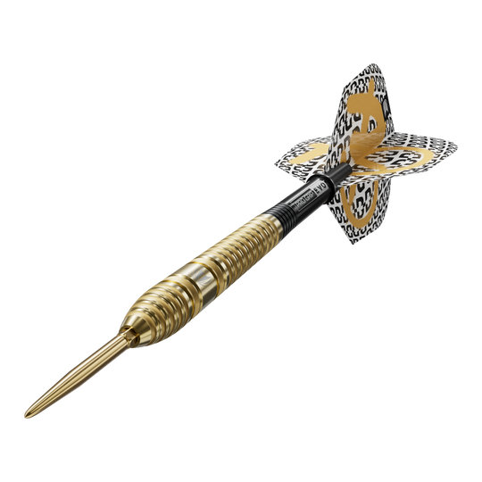Das Bild zeigt Target Bolide Envy 03 Swiss Point Steeldarts. Diese Darts sind für das Steeldart-Spiel konzipiert.