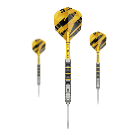 Target Buzz 02 Swiss Points steel darts Hier sind die Target Buzz 02 Swiss Points Steeldarts zu sehen. Das Produkt zeichnet sich durch hochwertige Verarbeitung aus.