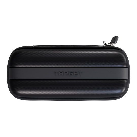 Target BOA Dartcase Das Bild zeigt ein Target BOA Dartcase in schwarzer Farbe. Das Etui ist für den Schutz und die Organisation von Dartutensilien bestimmt.