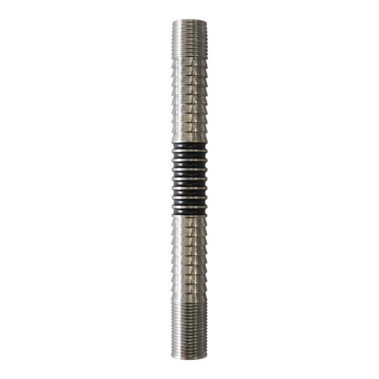 McDart Ringed Shark 2 soft dart barrels Abgebildet ist das McDart Ringed Shark 2 Softdart Barrels Produkt. Die Softdart-Barrels haben ein ringförmiges Design.