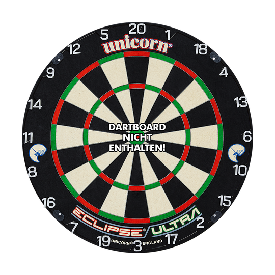 07890_Unicorn_Horizontal_Number_Ring_Zahlenring_2 Das Bild zeigt einen Dartboard-Zahlenring der Marke Unicorn mit horizontal angeordneten Zahlen. In der Mitte steht der Hinweis: "Dartboard nicht enthalten!"