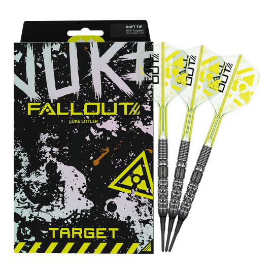 Target Luke Littler Nuke Fallout Soft Darts - 19g Target Luke Littler Nuke Fallout Soft Darts - 19g