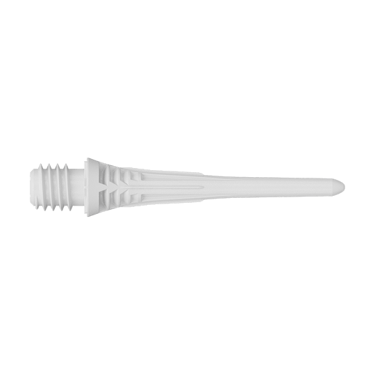 Target Cryo Softdartspitzen 30er Pack - Weiß liegt auf einer Oberfläche. Die Softdartspitzen sind weiß und werden als Packung angeboten.