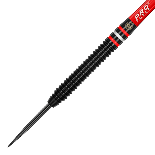 Hier sind die Winmau Pro-Line 90% Steeldarts dargestellt. Die Darts bestechen durch Präzision und gutes Design.