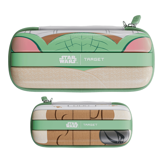 Target Star Wars Boa Dartcase - Grogu Das Bild zeigt das Target Star Wars Boa Dartcase - Grogu. Dies ist ein spezielles Dartcase mit einem Grogu-Motiv aus Star Wars.