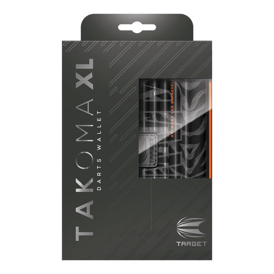 Takoma XL Ghost Series Raymond Van Barneveld dart case Auf dem Bild ist das Takoma XL Ghost Series Raymond Van Barneveld Dartcase zu sehen. Mit diesem Dartcase können die Pfeile sicher verstaut werden.