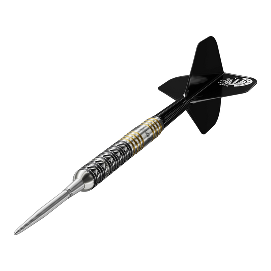 Hier sieht man die Target Japan Beau Greaves Japan Edition Swiss Point Steeldarts. Die Darts haben ein elegantes Design und sind hochwertig verarbeitet.