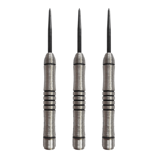 McDart Black Ring Steeldart Barrels - 24g Zu sehen ist ein Set der McDart Black Ring Steeldart-Barrels mit 24g. Das Set besteht aus mehreren gleichartigen Dart-Barrels.