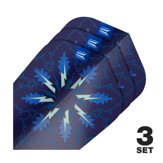 Abgebildet sind Target ProUltra Phil Taylor Power Gx2 Ten-X Flights - 3 Sets. Dies sind spezielle Flights für Dartspiel.