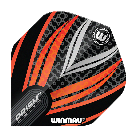 Winmau Prism Delta Schwarz Weiß Orange No2 Standard Flights