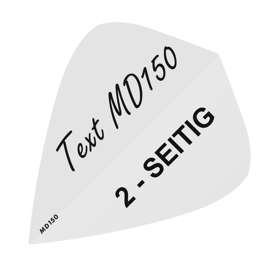 10 Satz Bedruckte Flights 2-Seitig - Wunschtext - MD150 Kite