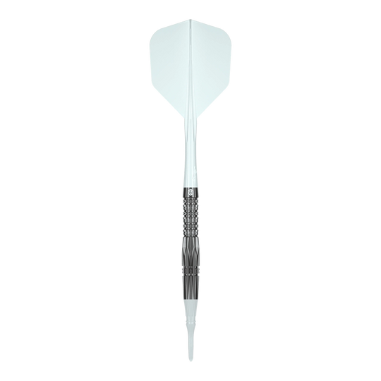 Caliburn Prisma P1 soft darts - 19g Zu sehen ist der Caliburn Prisma P1 Softdart - 19g aus einer anderen Perspektive. Der Softdart überzeugt durch Qualität und Design.