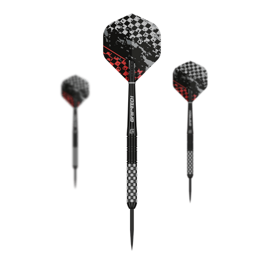 GOAT Finish Line Steel Darts Abgebildet sind GOAT Finish Line Tungsten Steeldarts. Diese Darts sind speziell für das Steeldartspiel entwickelt.