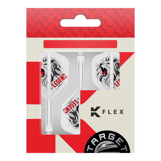 Abgebildet sind die Target Japan K-Flex Paul Lim The Legend Printed No6 Flights. Die Flights haben ein markantes Design und sind für das Dartspiel geeignet.