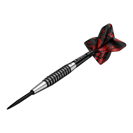 Mission Kunai Black PVD Steel Darts - 23g Abgebildet ist der Mission Kunai Black PVD Steeldarts mit einem Gewicht von 23g. Der Dart hat ein elegantes schwarzes Design und eignet sich ideal für Präzisionswurf.