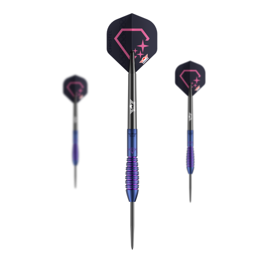 Bulls NL Christel Timmermans Satellite 90 steel darts 25g Zu sehen ist ein Set der Bulls NL Christel Timmermans Satellite 90 Steeldarts 25g. Das Set eignet sich perfekt für ambitionierte Spieler.