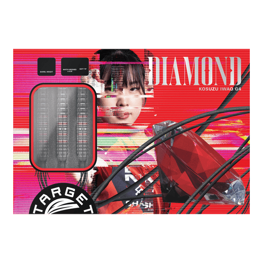 Target Japan Prime Series Diamond Kosuzu Iwoa GEN4 Soft Darts - 18g Abgebildet sind die Target Japan Prime Series Diamond Kosuzu Iwoa GEN4 Softdarts mit 18g. Sie eignen sich besonders für ambitionierte Dartspieler.