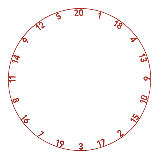 Precise 180 Endorphine Steel Dartboard with Numbered Ring - Faded Red Abgebildet ist das Precise 180 Endorphine Steeldartboard mit Nummernring in Faded Red. Das Dartboard bietet ein modernes Design für den Präzisionssport.