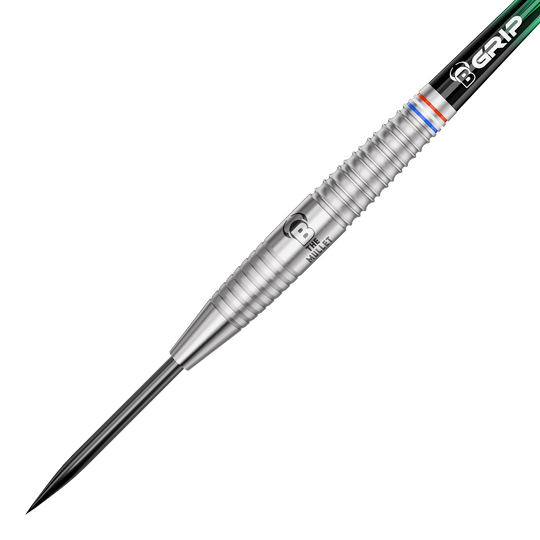 Zu sehen ist der Bulls Danny Jansen G2 Steeldarts. Das Foto präsentiert die Beschaffenheit und Optik des Steeldarts.