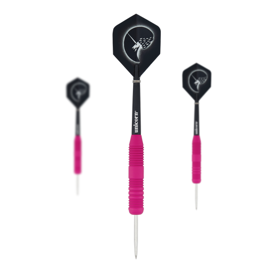 Unicorn Core Plus Rubberised Pink Steeldarts