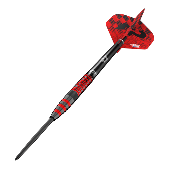 Bulls NL Florian Price Steeldarts - 23g Bulls NL Florian Preis Steeldarts - 23g ist auf dem Bild dargestellt. Die Steeldarts werden aus einer zusätzlichen Ansicht präsentiert.