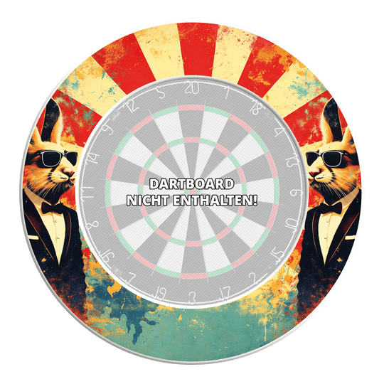 McDart Easter Bunny Dartboard Surround Das Bild zeigt das Design MSF-X11_McDart_Osterhase_Dartboard_Surround_3. Es handelt sich um ein Produktbild eines Dartboard-Surrounds mit Osterhasenmotiv.