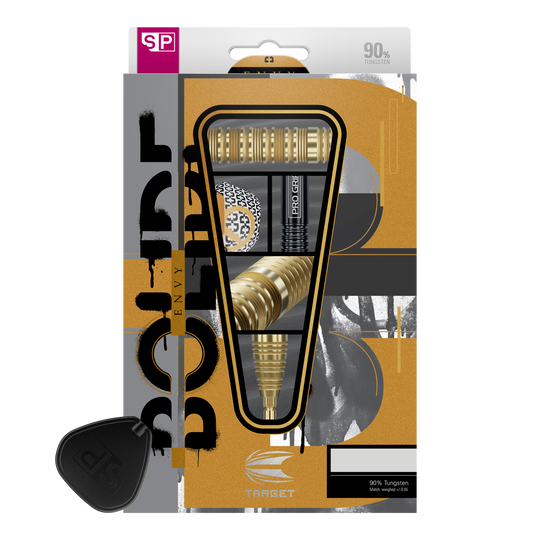 Abgebildet ist der Target Bolide Envy 03 Swiss Point Steeldarts. Dieses Produkt bietet hohe Qualität für Dart-Enthusiasten.