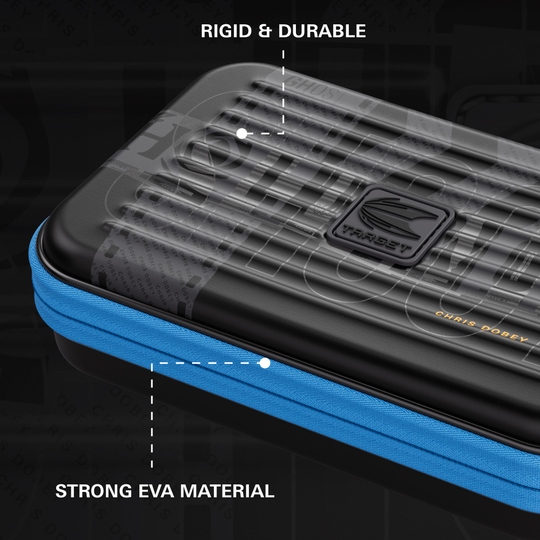 Takoma XL Ghost Series Chris Dobey dart case Das Bild zeigt das Takoma XL Ghost Series Chris Dobey Dartcase. Dieses Dartcase ist für Darts-Fans geeignet und wurde nach dem Spieler Chris Dobey benannt.