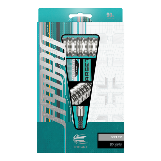 Zu sehen sind die Target Hydro 12 Softdarts. Sie bieten eine gute Griffigkeit und Balance.