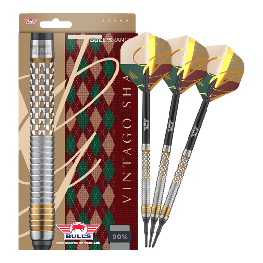 Bulls NL Vintage Shark Soft Darts - 18g Dies ist ein Bild von Bulls NL Vintago Shark Softdarts - 18g. Zu sehen sind hochwertige Softdarts für den Dartsport.