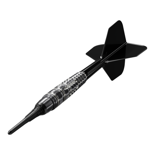 Target Black Marque Blaze Soft Darts - 18g Abgebildet sind die Target Black Marque Blaze Softdarts - 18g. Die Darts haben ein modernes und präzises Design.