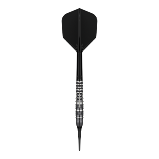 Target Black Marque Blaze Soft Darts - 18g Hier sieht man die Target Black Marque Blaze Softdarts - 18g. Sie sind speziell für den Softdart-Sport entwickelt.