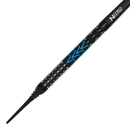 Das Bild präsentiert Red Dragon Amp Tapered Softdarts mit einem Gewicht von 20g. Die Softdarts bieten ein schlankes Design für gutes Handling.