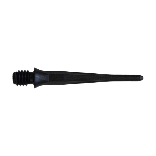 Hier sieht man die Caliburn 2BA Softdartspitzen in Schwarz als 50er Packung. Die Spitzen sind ideal für Softdartspiele geeignet.