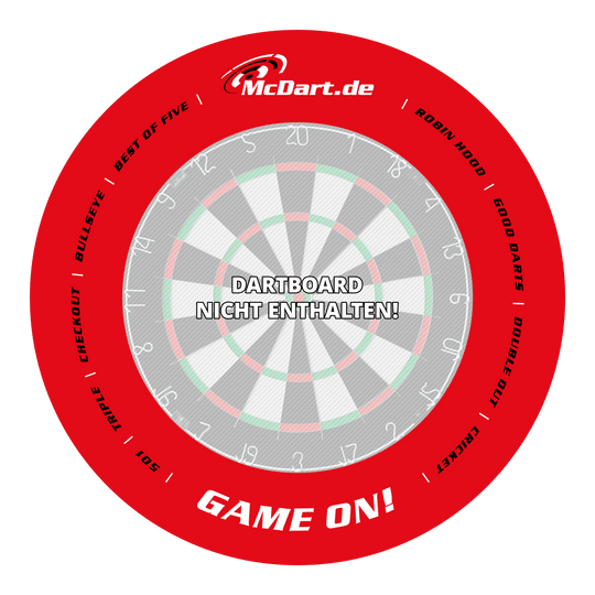 McDart Game-On Classic Dartboard Surround - Rot