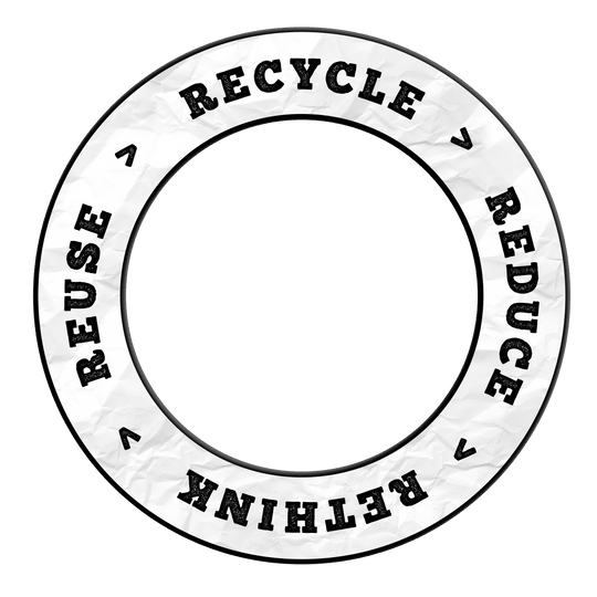 McDart Recycle Reduce Rethink Reuse Dartboard Surround Das Bild hat den Dateinamen 'DBS-RRRR1_Surround_Recyle_Reuse_Reduce_Rethink_Schwarz_2'. Es zeigt wahrscheinlich ein nachhaltiges Surround-Produkt in Schwarz.
