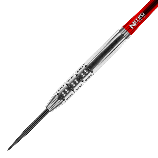Auf dem Bild ist das Set der Red Dragon 50 Year Collection Hexoset 3 Steeldarts mit 25g zu sehen. Diese Darts wurden als limitierte Sonderedition produziert.