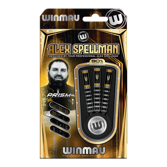 Winmau Alex Spellman Steeldarts sind präzise gearbeitete Steeldarts. Die Abbildung stellt das Produkt im Nahaufnahme dar.