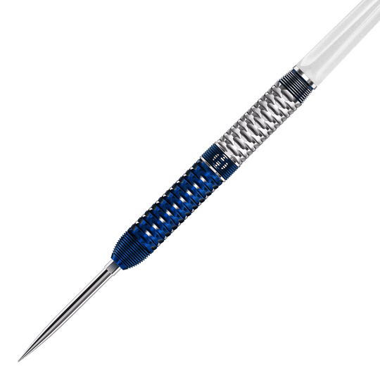 Gezeigt werden die Harrows GEO Parallel Quick Point Steeldarts. Die Darts sind klar und deutlich zu erkennen.