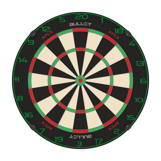 Bullet Dartboard Number Ring Hier ist ein weiterer Dartboard-Zahlenring in Grün abgebildet. Das Bild betont die Details des Zahlenrings.