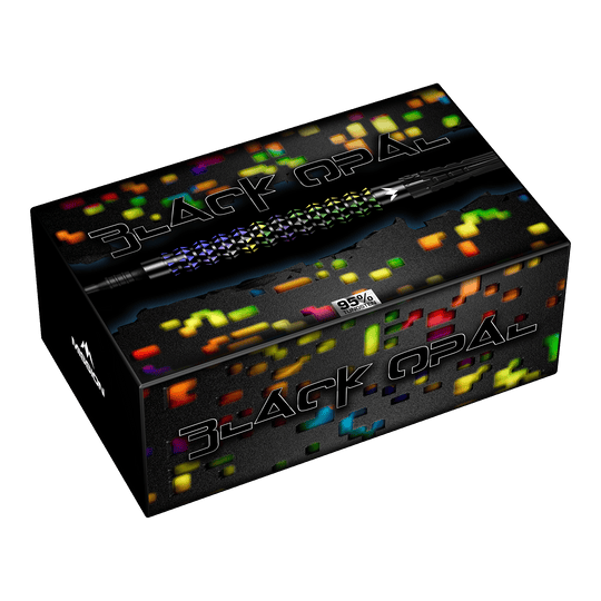 Mission Black Opal Soft Darts - 20g Dieses Bild zeigt die Mission Black Opal Softdarts - 20g. Die Softdarts werden detailliert präsentiert.