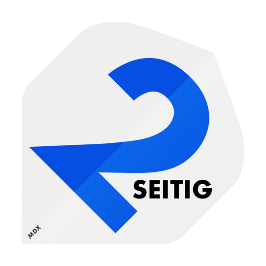 MD-401-Log_2-Seitig_Bedruckte_Flights_Logo_MDX_1 Das Bild zeigt ein großes, blaues Symbol, das wie eine stilisierte Zahl 2 aussieht. Darunter steht das Wort "SEITIG" in schwarzer, fetter Schrift.