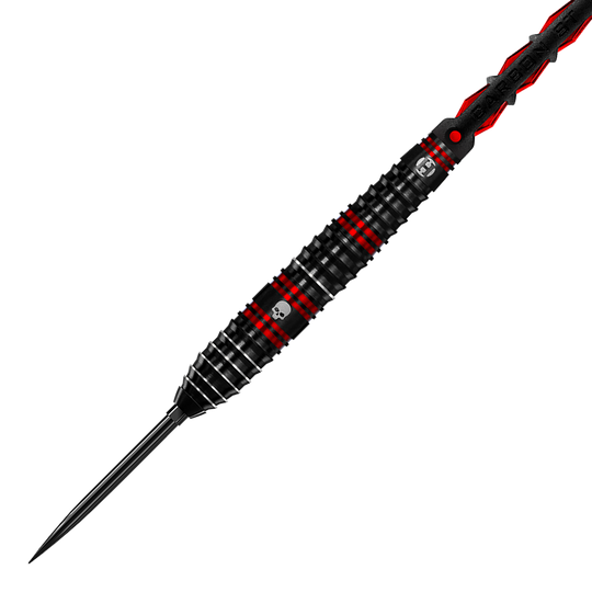 Das Bild zeigt einen Harrows Ryan Searle 90% Steeldarts Quick Point Steeldart. Dieses Modell ist bekannt für seine hohe Präzision.