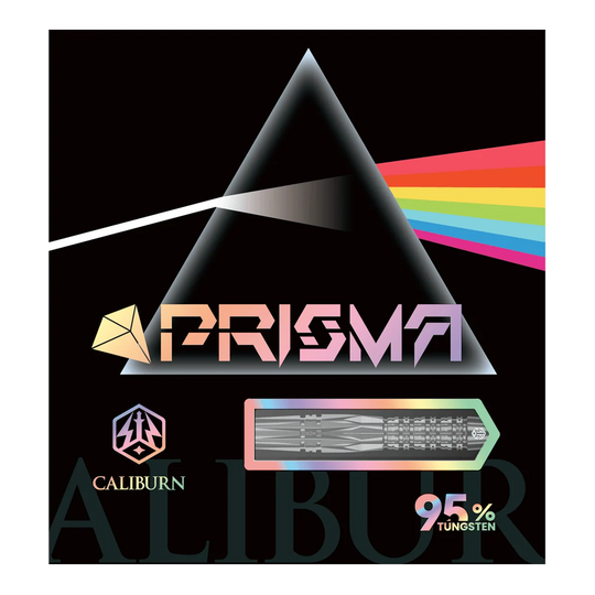 Caliburn Prisma P1 soft darts - 19g Auf dem Bild ist der Caliburn Prisma P1 Softdart - 19g zu sehen. Es handelt sich um einen hochwertigen Softdart für präzises Spiel.