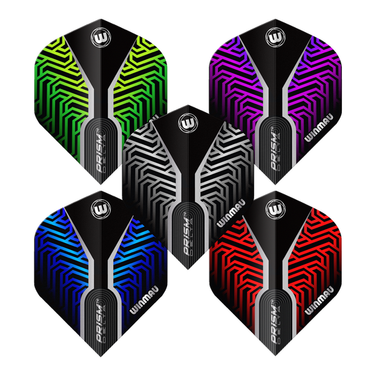 Winmau Prism Delta No2 Standard Flight Collection Das Bild zeigt die Winmau Prism Delta No2 Standard Flight Collection. Die hochwertigen Flights sind optimal für Dartspieler.